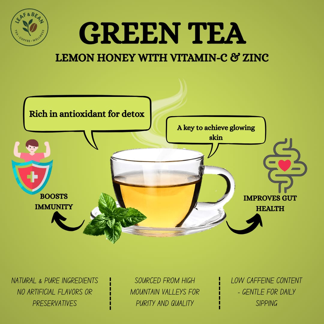 Green Tea Lemon Honey with Added Vitamin C & Zinc