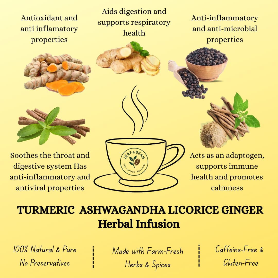 Turmeric Aswagandha Licorice Ginger Herbal Infusion